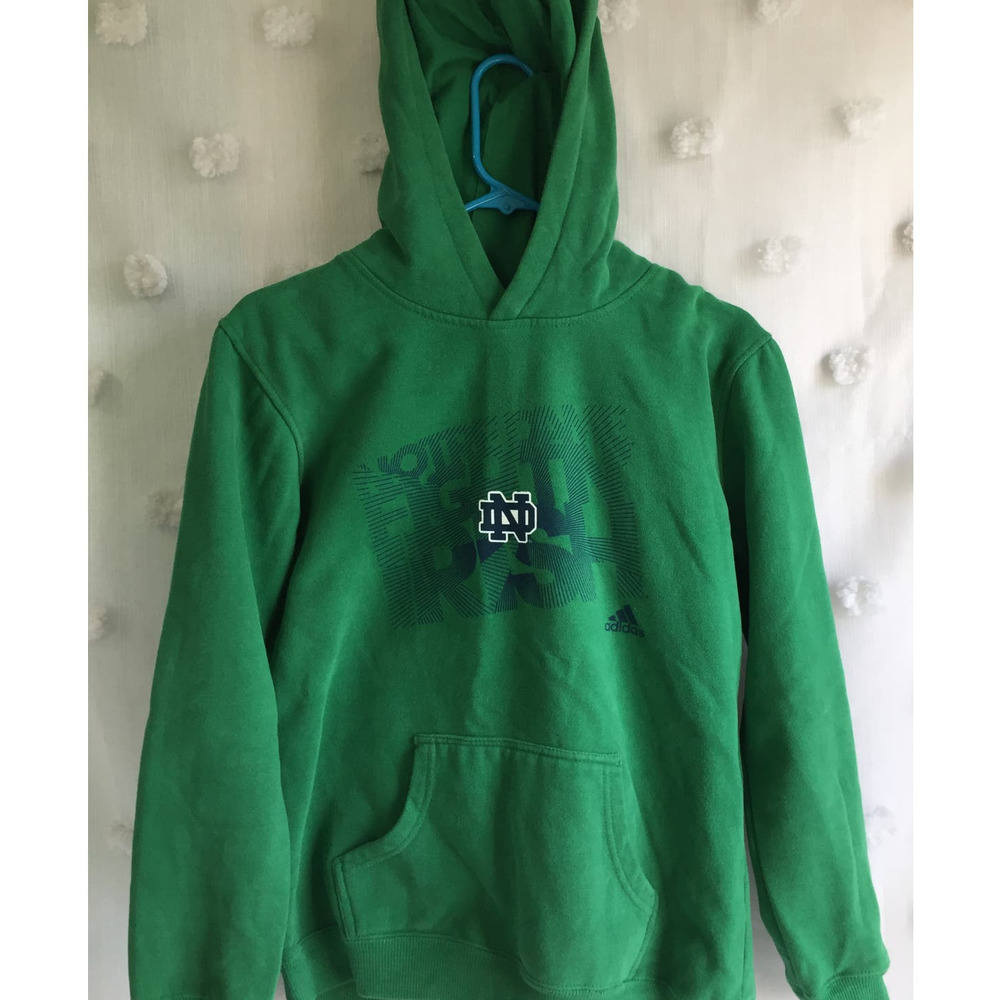 Boy's Notre Dame Green Hoodie Size L (14/16)